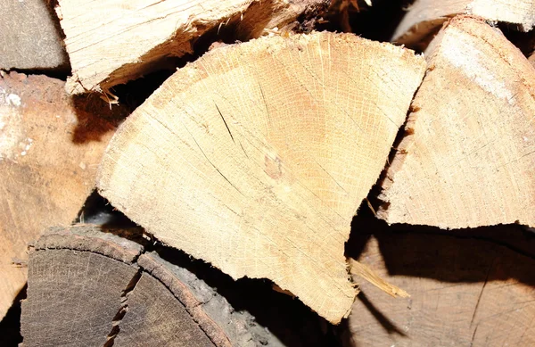Closeup of dry, chopped firewood — Stock Photo, Image
