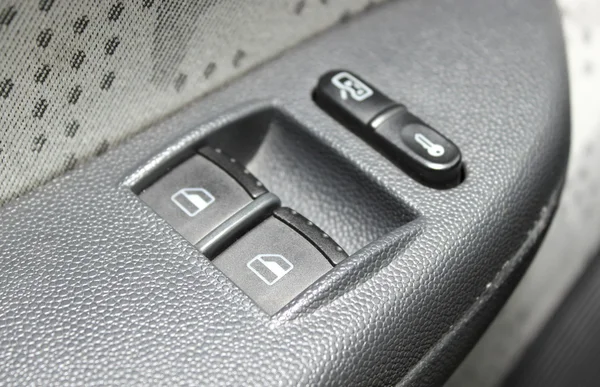 Buttons controlling windows in car — Stock Photo, Image