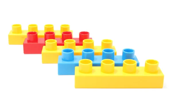 Colorful building blocks for children on white background — Stock Photo, Image