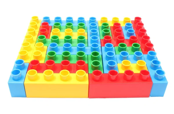 Colorful building blocks for children on white background — Stock Photo, Image