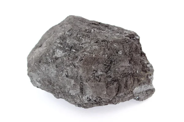 Coal lump on white background — Stock Photo, Image