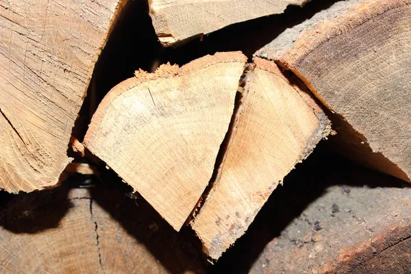 Крупним планом сухі подрібнені дрова — стокове фото