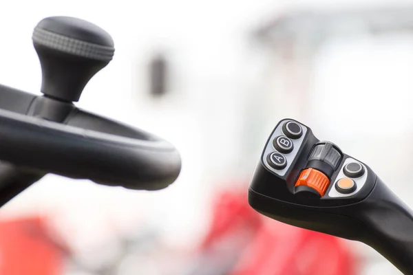 Operating Panel Steering Wheel Background Detail Part Agricultural Machine Vehicle — Stock Photo, Image