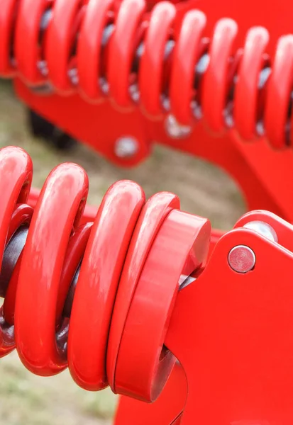 Hard Red Spring Made Steel Part Big Industrial Agricultural Machine — Stock Photo, Image