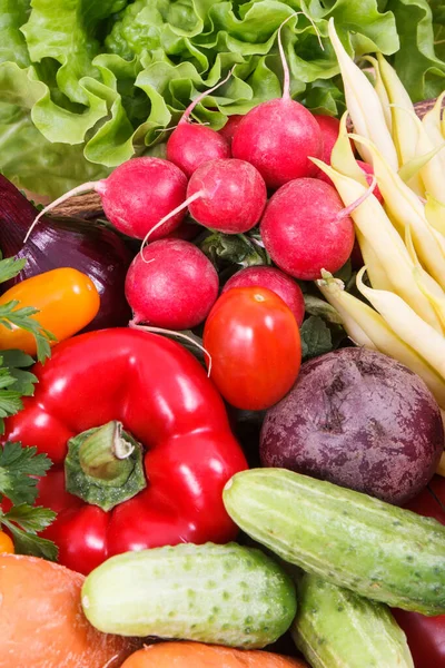 Verse Rijpe Gezonde Groenten Met Natuurlijke Mineralen Vitaminen Beste Voeding — Stockfoto