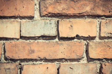 Arkaplan veya arkaplan dokusu olarak eski tuğla duvarın kapatılması