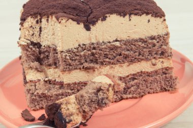 Farklı durumlar için tatlı olarak lezzetli tiramisu keki. Tatlı nefis.