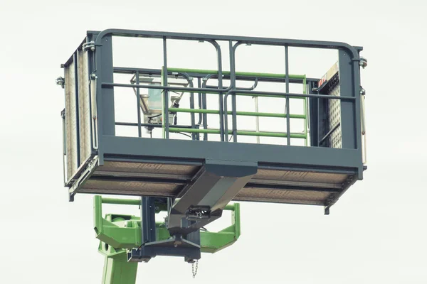 Detail and part of hydraulic platform or elevator using for transport different things. Industrial technology