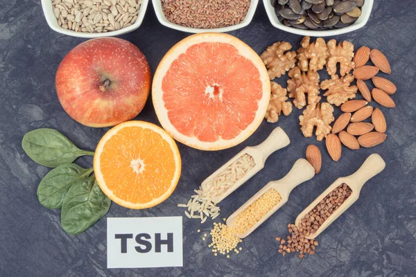 Inscription Tsh Ovocem Zeleninou Složkami Jako Nejlepší Potravou Pro Zdravou — Stock fotografie