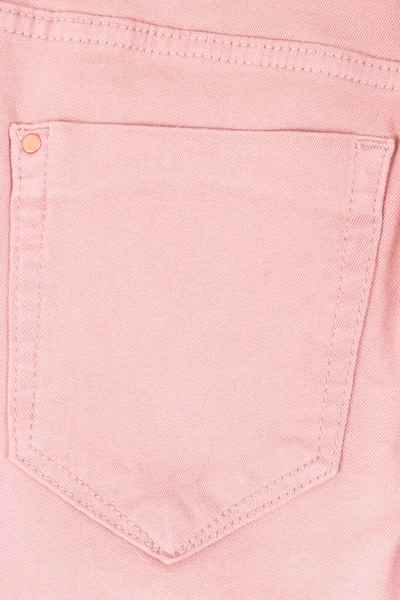 Leere Gesäßtasche Einer Rosa Hose Lässige Frauenkleidung — Stockfoto