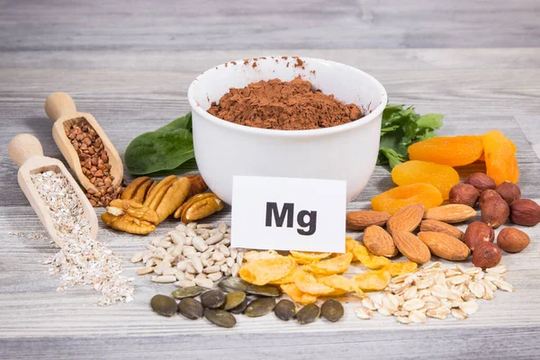 Cibo Sano Nutriente Come Fonte Magnesio Naturale Fibre Alimentari Altre — Foto Stock
