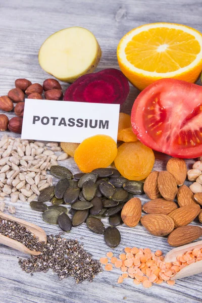 Gezonde Voedzame Verschillende Ingrediënten Met Natuurlijke Vitamine Mineralen — Stockfoto