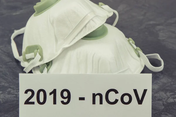 Yazıt 2019 Ncov Koruyucu Maske N95 Koronavirüs Konseptine Karşı Koruma — Stok fotoğraf