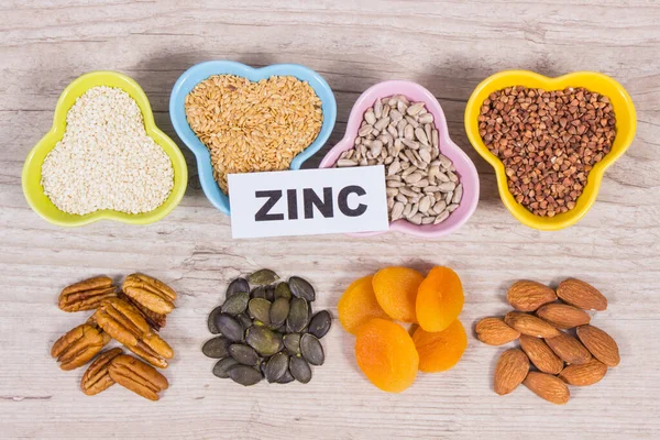Cibo Sano Come Fonte Zinco Naturale Fibre Alimentari Altre Vitamine — Foto Stock