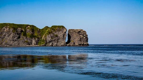 Cape Tichy, Tichy Körfezi 'nde. Sakhalin, Rusya. Okhotsk Denizi, Pasifik Okyanusu