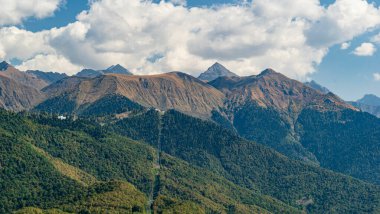 krasnaya polyana dağlarının panorama 'sı