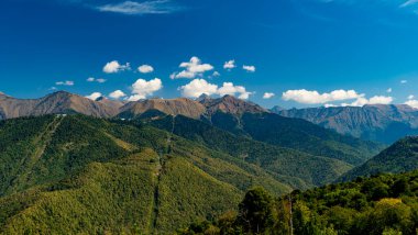 krasnaya polyana dağlarının panorama 'sı