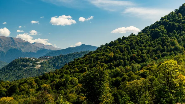 krasnaya polyana dağlarının panorama 'sı