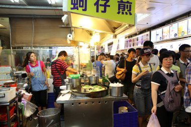 Food Court at the Shilin Night Market in Taipei, Taiwan. clipart