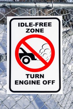 Boşta-free zone, motoru kapat işareti