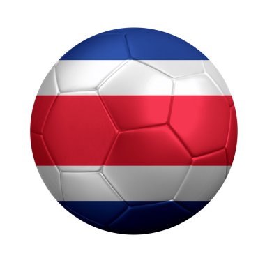 Soccer Ball Wrapped in Costa Rican Flag clipart