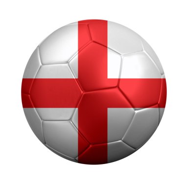 İngiltere nin ulusal bayrağa sarılı futbol topu