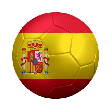 İspanyol bayrağı giyinmiş futbol topu