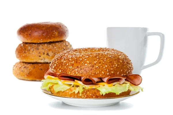 Bagel sendvič — Stock fotografie