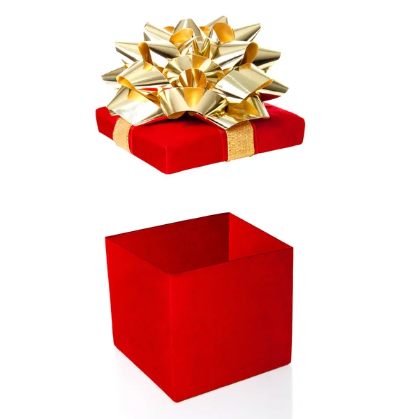 Open Gift Box Isolated on White Background — Stock Photo, Image