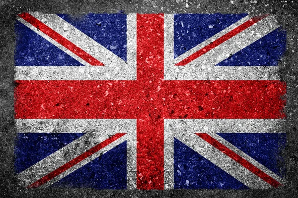 Bandeira do Reino Unido pintada em concreto — Fotografia de Stock