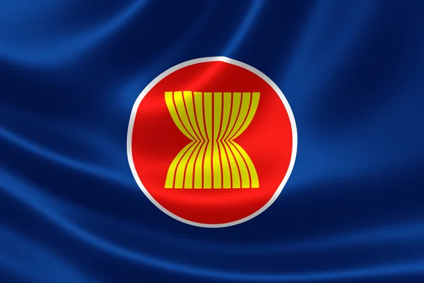 Bandera de la ASEAN de cerca — Foto de Stock