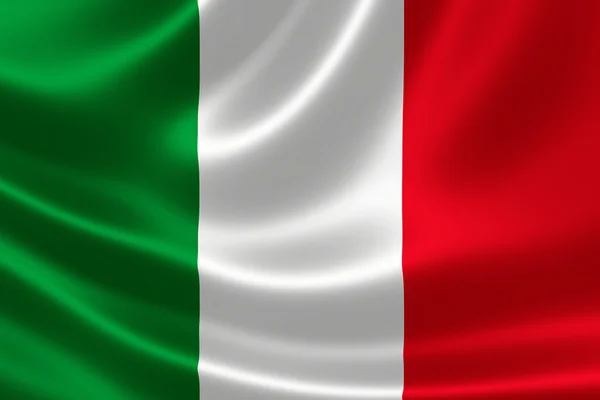 Zblízka italské vlajky — Stock fotografie