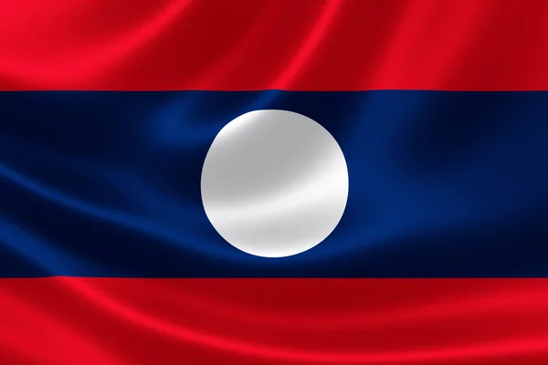 Крупним планом Лаоський прапор — стокове фото
