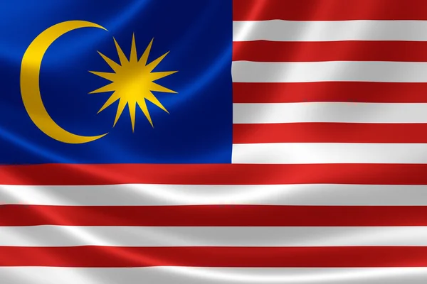 Close up of Malaysian Flag — Stock Photo, Image