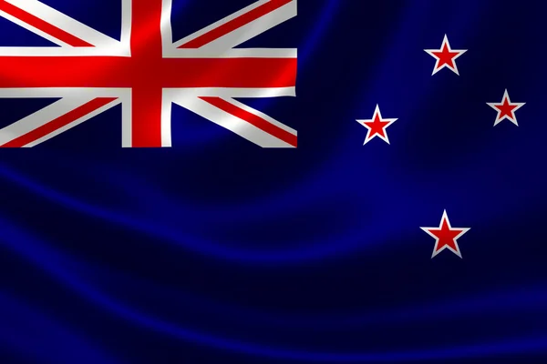 Nahaufnahme der Flagge Neuseelands — Stockfoto