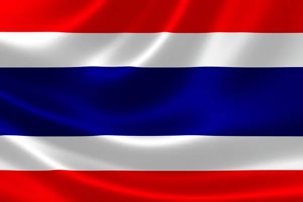 Thailand flagga på nära håll — Stockfoto