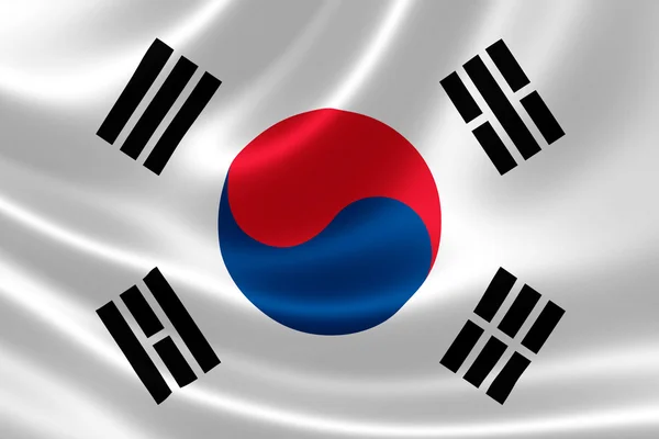 Dél-Korea zászló — Stock Fotó