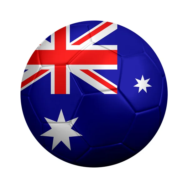足球身着澳大利亚国旗 — 图库照片