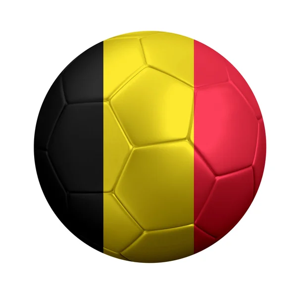 Fußball in Belgiens Nationalflagge gehüllt — Stockfoto