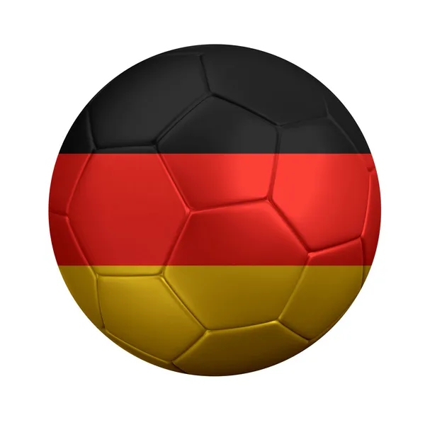 Pallone da calcio avvolto nella bandiera tedesca — Foto Stock