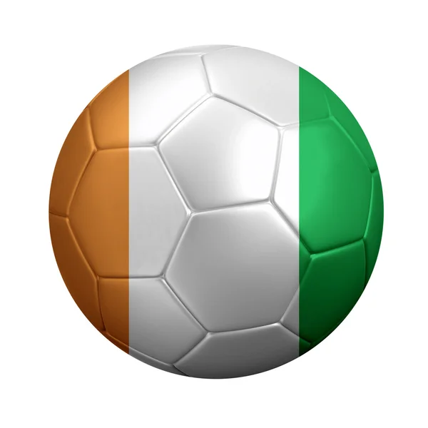 コートジボワールの国旗に包まれたサッカー ボール — ストック写真
