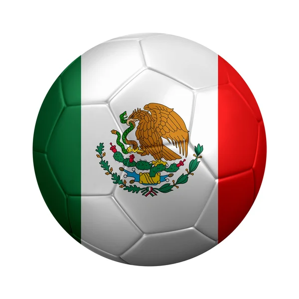 Pelota de Fútbol Vestida con Bandera Mexicana — Foto de Stock