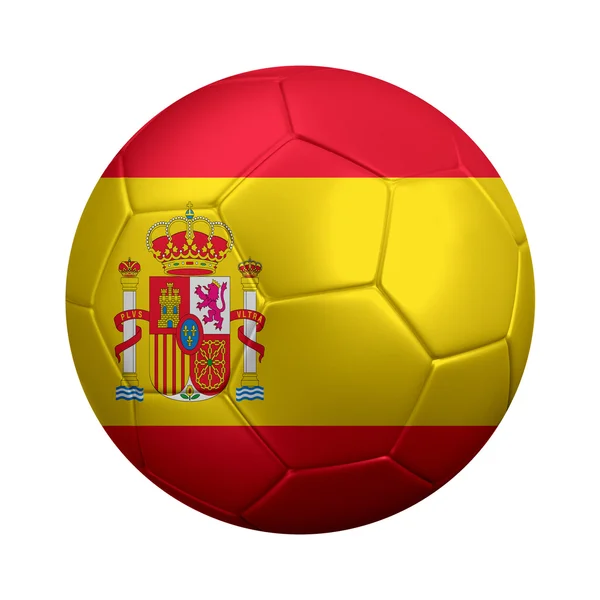 Fußball in spanischer Flagge — Stockfoto