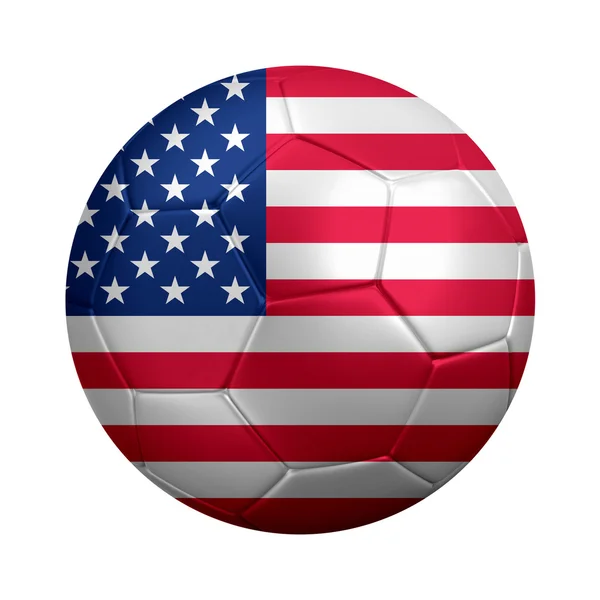 Bola Sepakbola Berpakaian Bendera Amerika Serikat — Stok Foto
