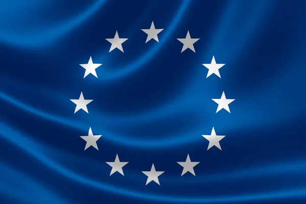 European Union Flag Close Up — Stock Photo, Image