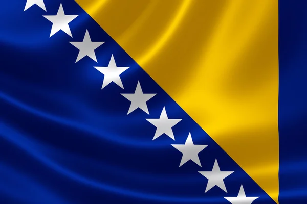 Bosnia and Herzegovina's Flag — Stock Photo, Image