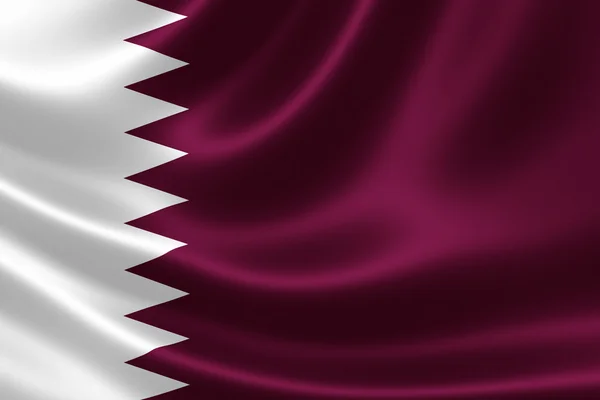 Bandeira do Qatar — Fotografia de Stock