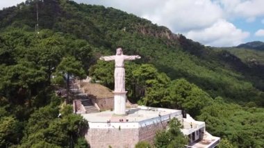 Taxco, Meksika 'daki İsa' nın hava manzarası.