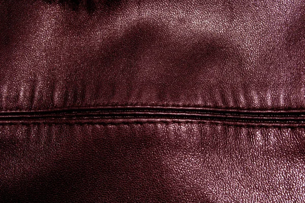 Natural qualitative black leather texture — Stock Photo, Image