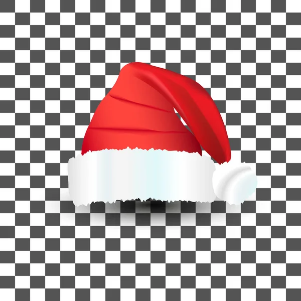 Chapeau Père Noël Rouge Illustration Vectorielle — Image vectorielle